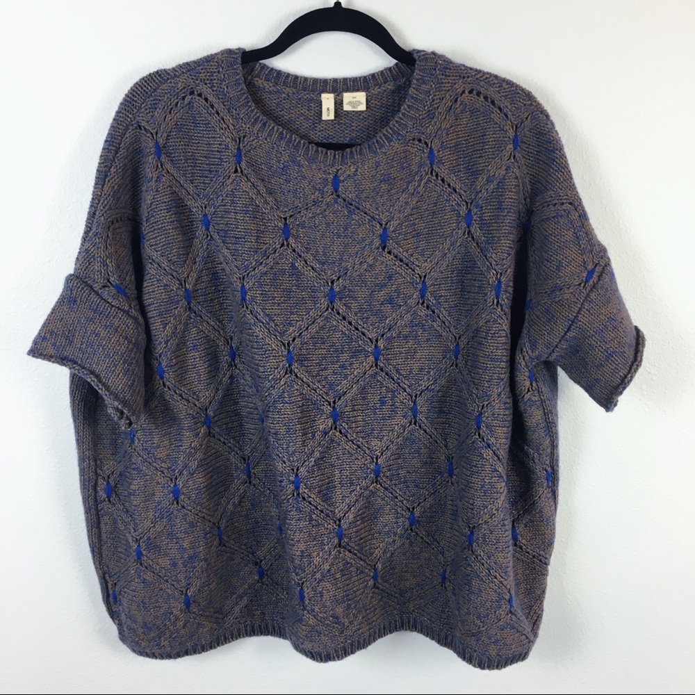 Anthropologie Moth Short Sleeve Chunky Sweater